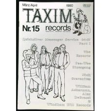 TAXIM Catalogue and Magazine Nr. 15 März/April 1980 (in German) Quicksilver Messenger Service, The Escorts, Pee-Wee Bluesgang, Nick Gravenites, Windham Hill Records